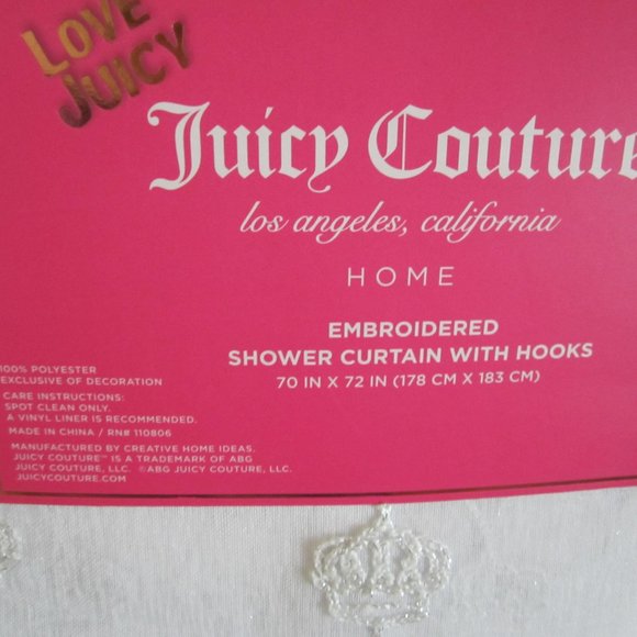 Juicy Couture Bath Juicy Couture Crown Sheer Embroidered Shower